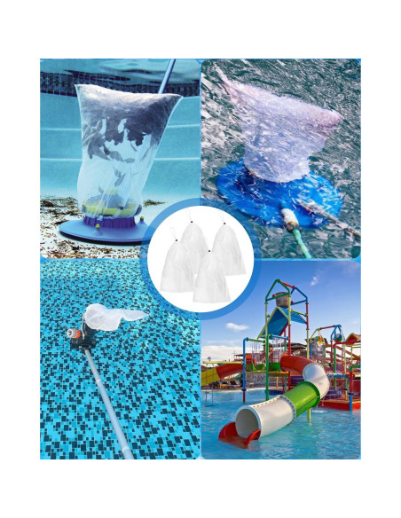 4 Bolsas de Filtro de Malla Fina Sshou-Store 21x31cm para Piscina