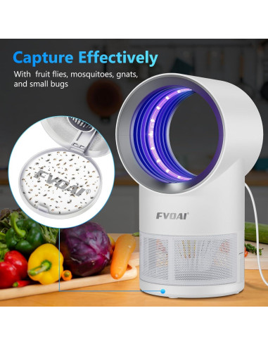 Trampa para Moscas de Fruta FVOAI con Luz y 10 Adhesivos