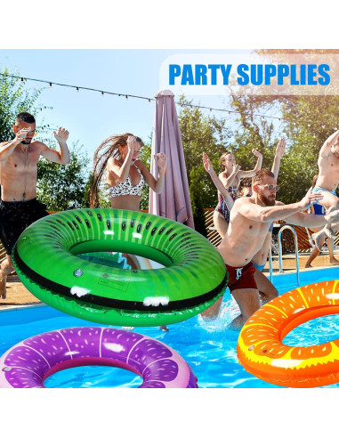 9 Flotadores Inflables para Piscina Leitee 70 cm Resistente UV