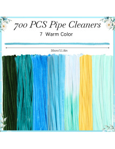 Limpiapipas Chenille Pastel Gradiente DaisyInner 700 Pcs 30 cm 2