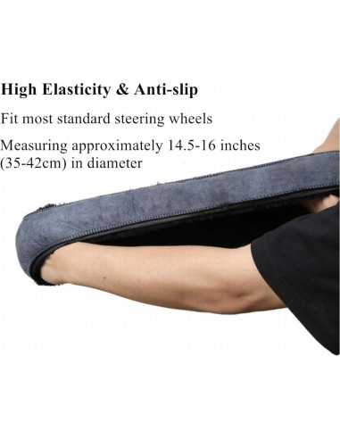 Cubierta de Volante de Piel de Oveja Sisha-A Beige 35-42 cm