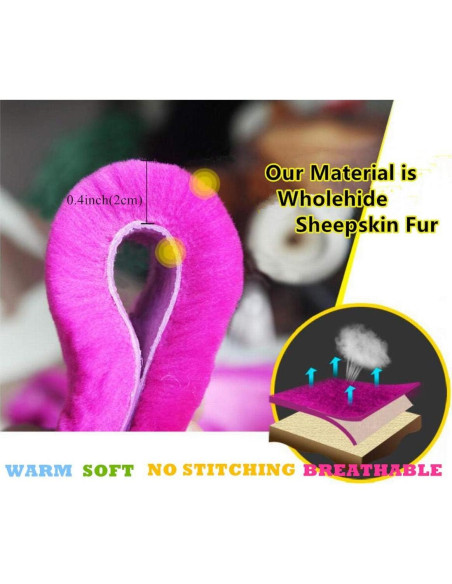 Cubierta de Volante de Piel de Oveja Sisha-A Beige 35-42 cm