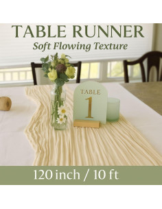 Corredor de Mesa de Gasa Beige HQ-SITE 120 Pulgadas 35 Ancho 2