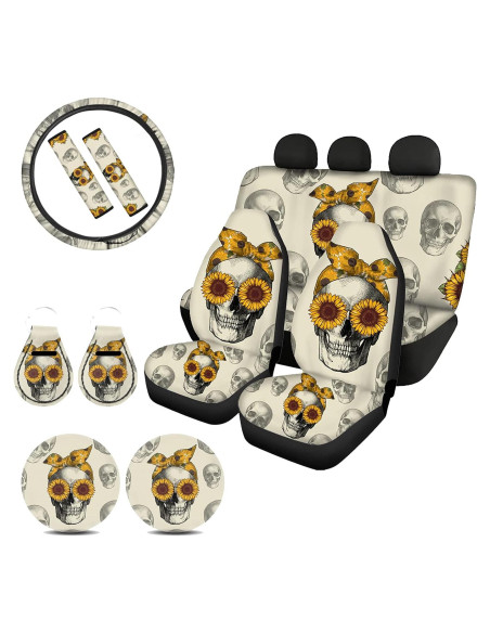 Conjunto de Accesorios para Coche Biyejit Girasoles 11 Piezas