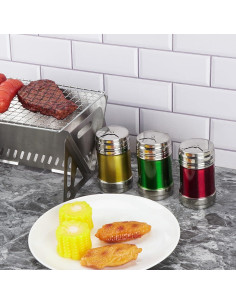 Tarros de Especias SHIDOW 4 Pcs Acero Inoxidable Verde 2