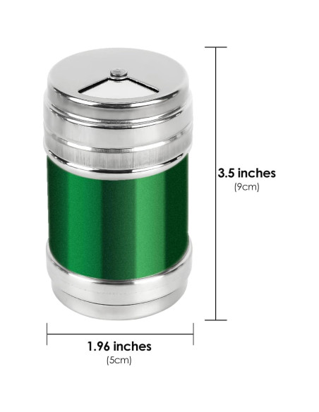 Tarros de Especias SHIDOW 4 Pcs Acero Inoxidable Verde