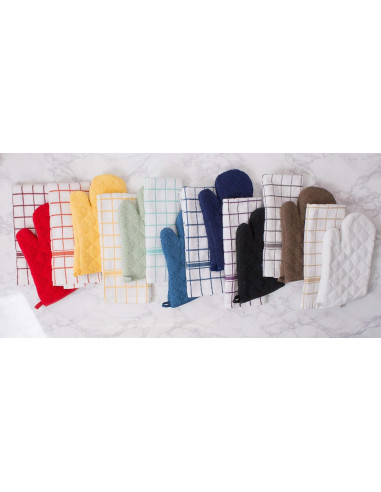 Agarraderas Ovaladas DII 100% Algodón Gris 2 Piezas