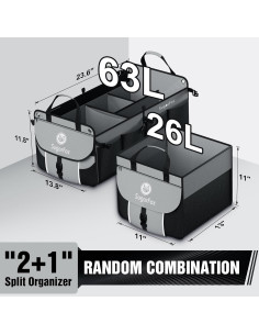 Organizador de Maletero Modular SugarFox 63L + 26L Impermeable 2