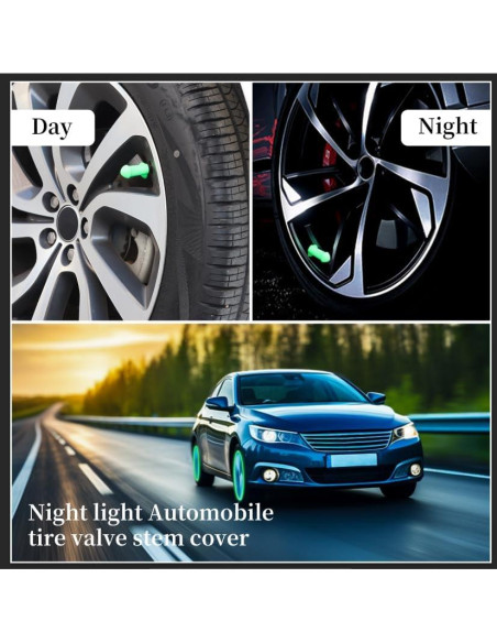 Tapa de Válvula de Neumático Kemuchy Luminosa 4 Piezas