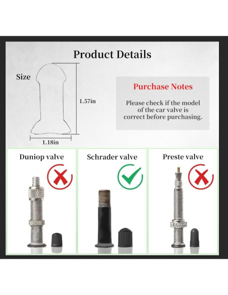 Tapa de Válvula de Neumático Kemuchy Luminosa 4 Piezas