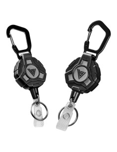 Llavero Retráctil Bemece 2 Pack con Cable de Acero 73.66 cm