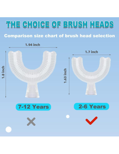 Cepillo de dientes eléctrico Caromolly U+2 para niños 2-6 años