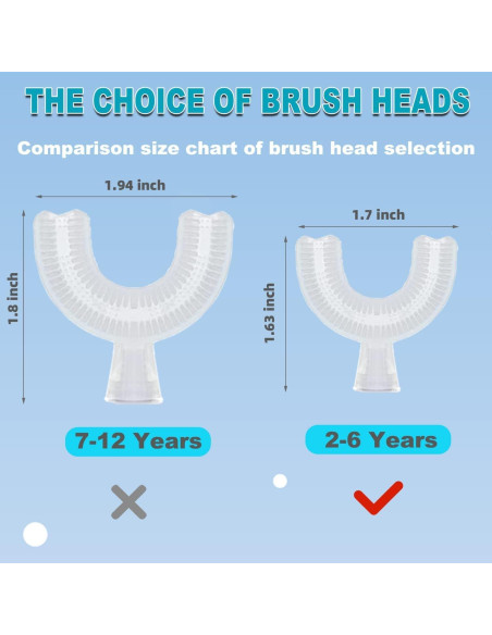 Cepillo de dientes eléctrico Caromolly U+2 para niños 2-6 años