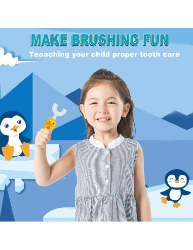 Cepillo de dientes eléctrico Caromolly U+2 para niños 2-6 años