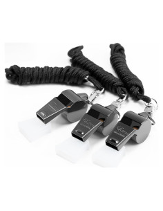 Silbato HUTOU L4820 de Acero Inoxidable 3 PCS con Cordón