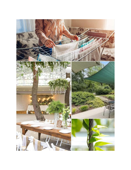 Cable de Acero Inoxidable 1/8" TooTaci 30m con Ojetes y Manguitos