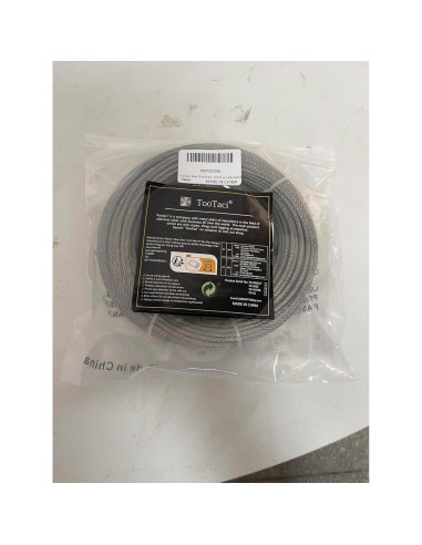 Cable de Acero Inoxidable 1/8" TooTaci 30m con Ojetes y Manguitos