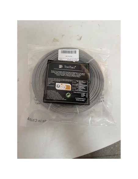Cable de Acero Inoxidable 1/8" TooTaci 30m con Ojetes y Manguitos