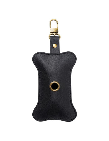 Soporte para Bolsas de Excremento de Perro TOGETRUE Cuero Negro