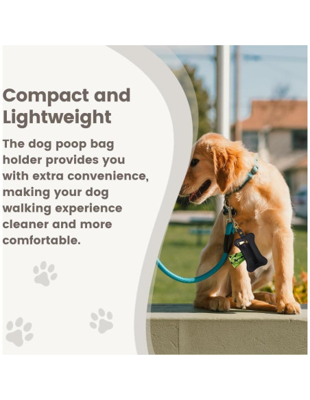 Soporte para Bolsas de Excremento de Perro TOGETRUE Cuero Negro