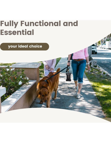 Soporte para Bolsas de Excremento de Perro TOGETRUE Cuero Negro