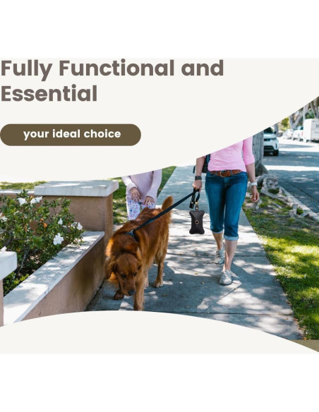 Soporte para Bolsas de Excremento de Perro TOGETRUE Cuero Negro