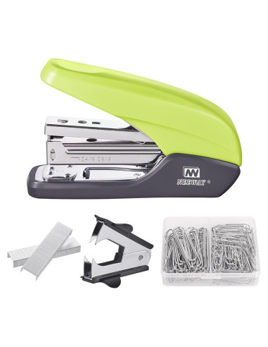 Grapadora NEEWAY Sin Esfuerzo Verde 25 Hojas + Set 4 en 1