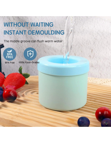 Mini Fabricador de Hielo Aquzhou 60 Cubos Silicona Azul-Verde