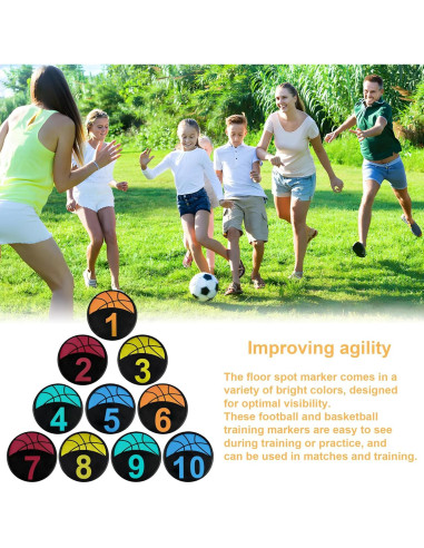 Marcadores de Entrenamiento de Baloncesto FMTYAOIU 23 cm Coloridos