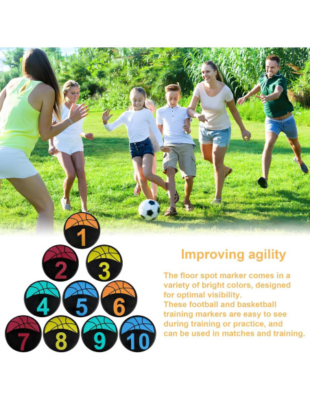 Marcadores de Entrenamiento de Baloncesto FMTYAOIU 23 cm Coloridos