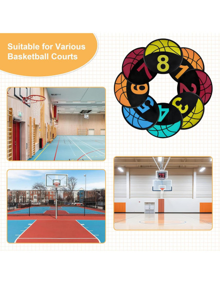 Marcadores de Entrenamiento de Baloncesto FMTYAOIU 23 cm Coloridos