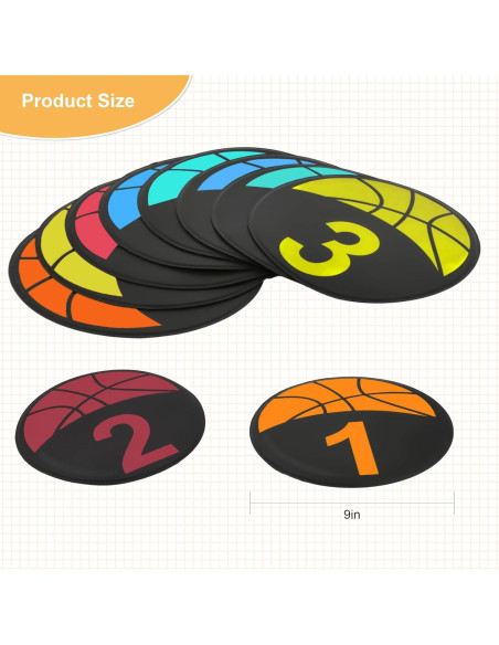 Marcadores de Entrenamiento de Baloncesto FMTYAOIU 23 cm Coloridos