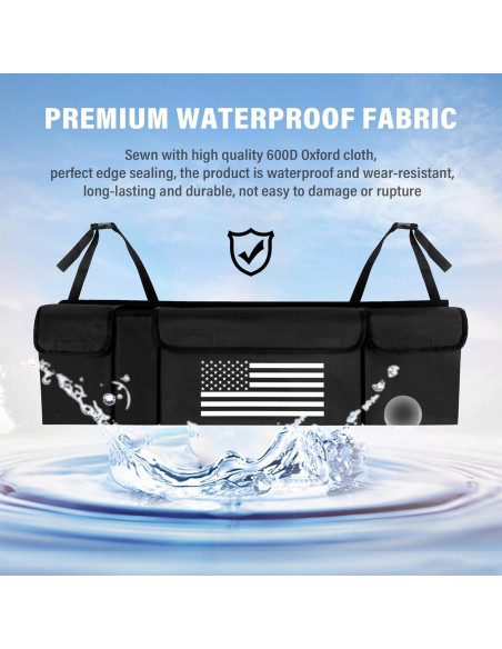 Organizador de Maletero de Coche Turcee 90x25x12 cm Negro