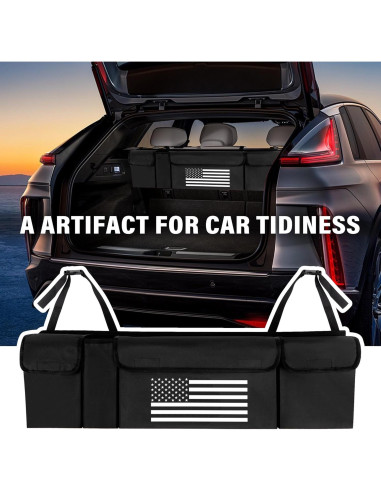 Organizador de Maletero de Coche Turcee 90x25x12 cm Negro