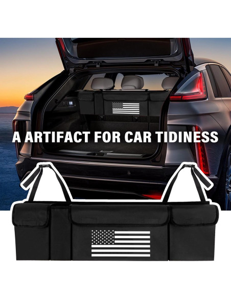 Organizador de Maletero de Coche Turcee 90x25x12 cm Negro