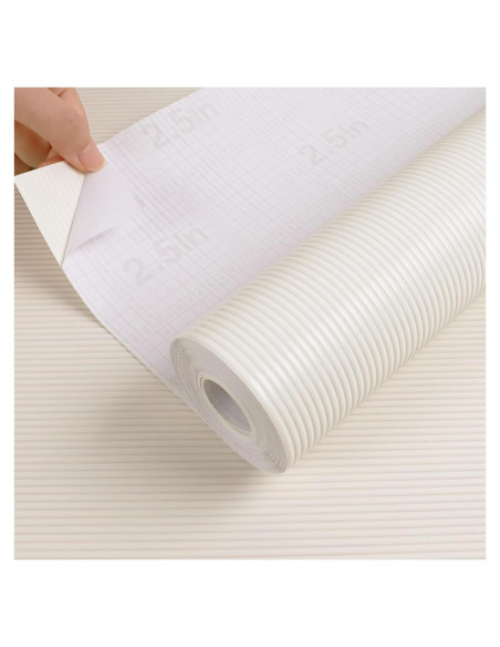 Forro de Estantería Autoadhesivo Janeart 28x500 cm Crema