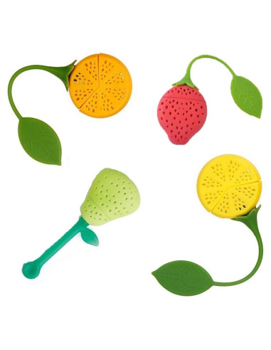 Infusores de Té de Silicona Naranqa - 4 Formas de Fruta