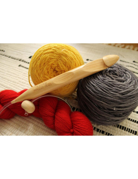 Ganchos de Crochet Tunecino KnitPal 80cm Madera 3 Tamaños