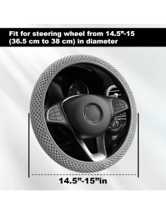 Cubierta de Volante Antideslizante CmeRto 37-38cm Gris 2