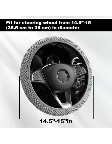 Cubierta de Volante Antideslizante CmeRto 37-38cm Gris