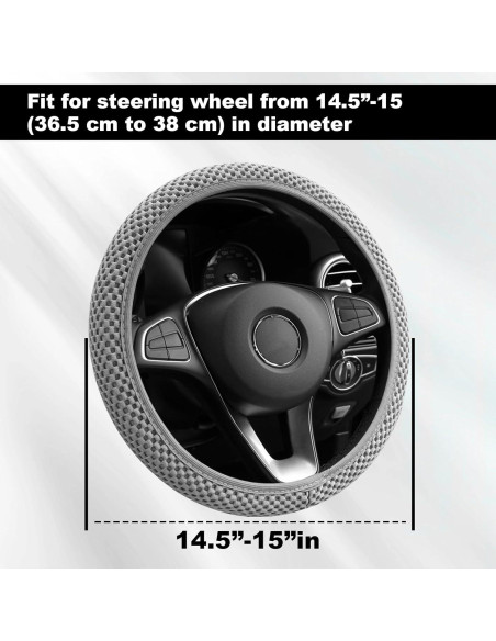 Cubierta de Volante Antideslizante CmeRto 37-38cm Gris