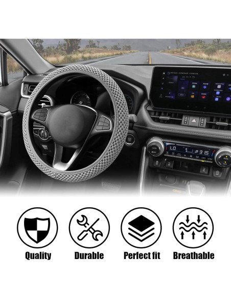 Cubierta de Volante Antideslizante CmeRto 37-38cm Gris