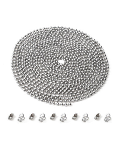 Cadena de Tirar para Ventilador de Techo GZXUNFA 304.8 cm Plata