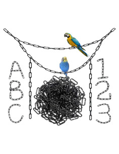 200 Enlaces de Cadena de Plástico Negro Hyamass para Mascotas