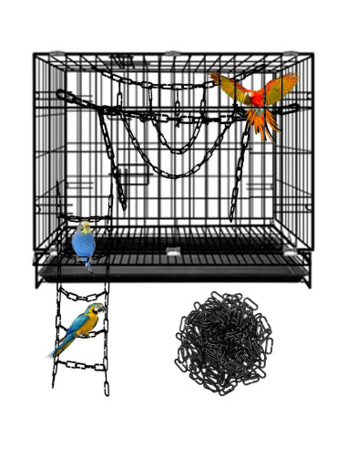 200 Enlaces de Cadena de Plástico Negro Hyamass para Mascotas