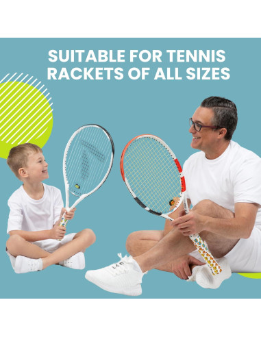 Juego de Empuñaduras y Amortiguador de Tenis Fresas y Crema