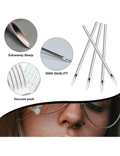 50 Agujas de Perforación Estériles Anghie 12G 14G 16G 18G 20G 2