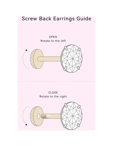 Pendientes de Titanio Hipoalergénicos Limerencia 20G con Respaldo Tornillo