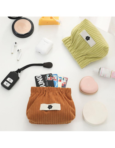 Bolsa de Almacenamiento Elástica Corduroy 6PCS - Organizador de Maquillaje