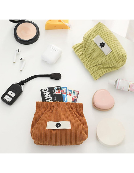 Bolsa de Almacenamiento Elástica Corduroy 6PCS - Organizador de Maquillaje